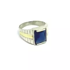 Anillo con piedra cubic rectangular - comprar online