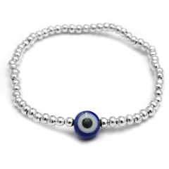 Pulsera bolitas con ojo protector