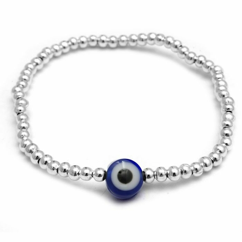 Pulsera bolitas con ojo protector