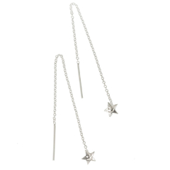 Aros Cadena con Estrella sonriente (par)