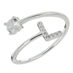 Imagen de Anillo inicial con piedras