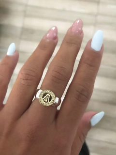 Anillo inicial plata y oro - comprar online