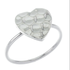 Anillo corazón trabajado