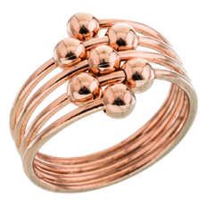 Anillo ancho con bolitas