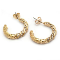 Aros semi argollas 2.2 cm (par)