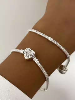 Pulsera premium con cierre corazón y piedras - comprar online