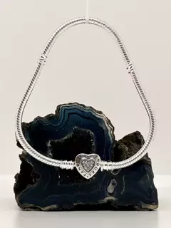 Pulsera premium con cierre corazón y piedras - Estilo Joyas Manu
