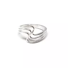 Anillo triple calado onda