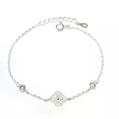 Pulsera flor con piedras