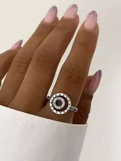 Anillo doble círculo con corazones - comprar online