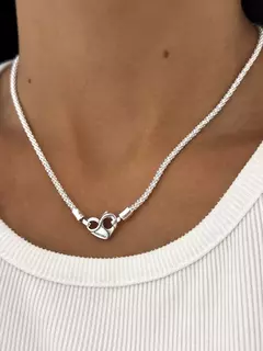 Cadena con corazón liso - Estilo Joyas Manu