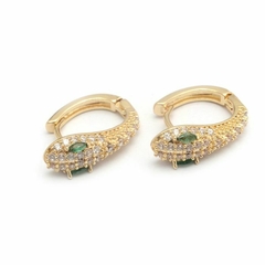 Argollas cobra con piedras (par)