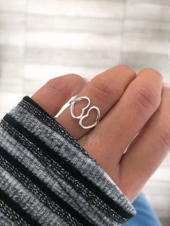 Anillo doble corazón