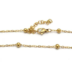 Cadena choker bolitas de 35 a 40 cm