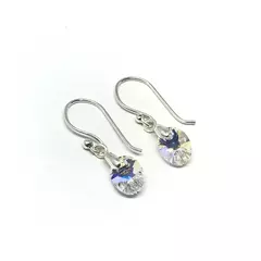 Aros pasante con cristal (par)