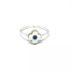 Anillo flor nácar con ojito