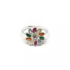 Anillo flor multicolor