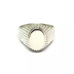 Anillo sello ovalada con rayas