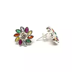 Aros flor multicolor (par)