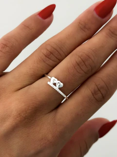 Anillo doble corazón en internet