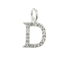 Dije Iniciales medianas con piedras - Estilo Joyas Manu
