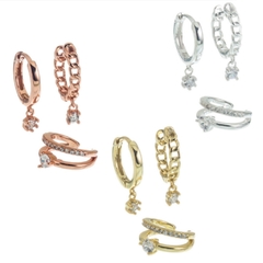 Mix argollas + cuff
