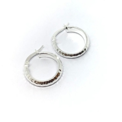 Argollas facetadas huecas (par)