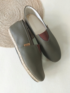 Alpargata hombre verde oliva
