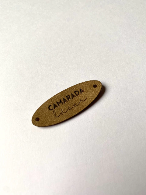 Etiqueta Ovalada Cuero Pu Camel - Pack - comprar online