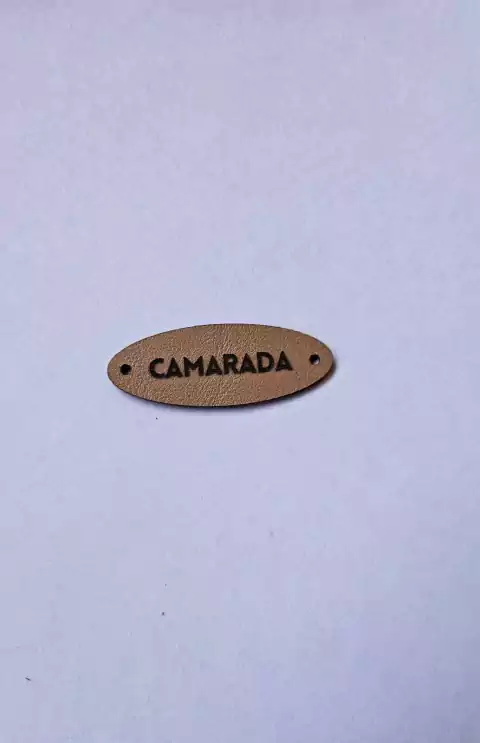 Etiqueta Ovalada Cuero Pu miel- Pack