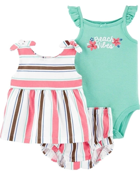 Conjunto 3 peças Carter’s Listras