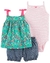 Conjunto 3 peças Carter’s Floral com jeans