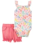 Conjunto 2 peças Carter’s body e short floral