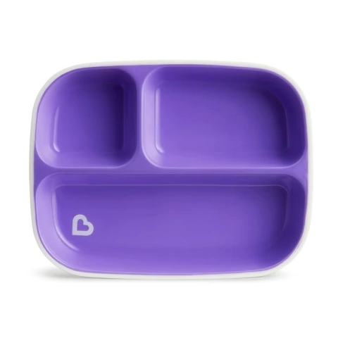 Prato Munchkin com divisórias roxo