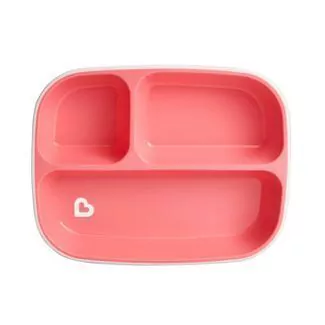 Prato Munchkin com divisórias coral