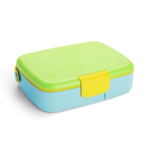 Munchkin Lancheira lunch box infantil azul com talheres - comprar online