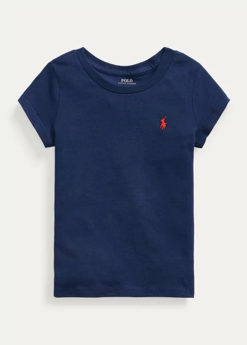 Camiseta básica Polo Ralph Lauren azul marinho menina