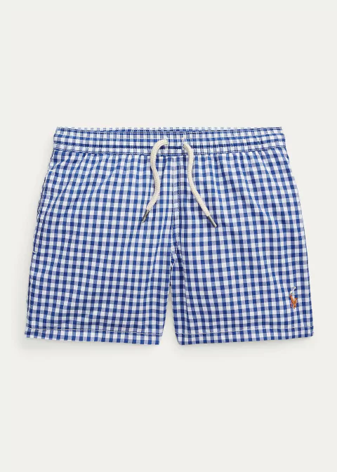 Bermuda de banho Polo Ralph Lauren Azul quadriculada Infantil