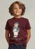 Camiseta Ralph Lauren Bear vinho Kids