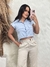 ALESSANDRA - BLUSA DE LINHO (AZUL BEBÊ)