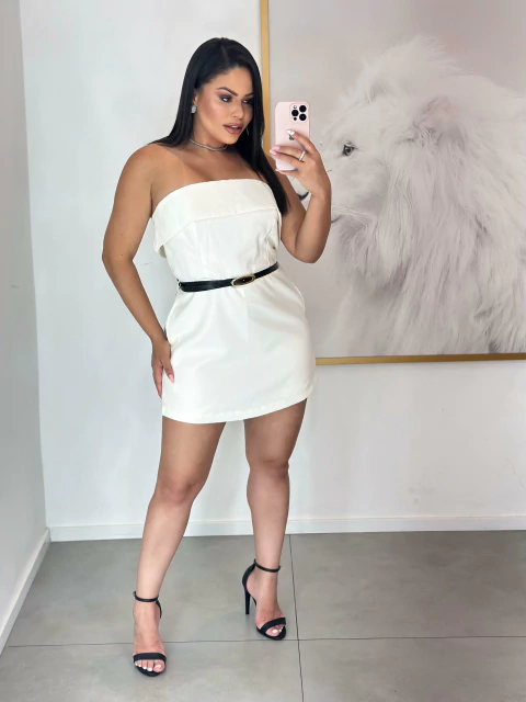 MAITÊ - MACAQUINHO TOMARA QUE CAIA (OFF WHITE)