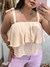 NAIRA - BLUSA CROPPED BABADO (PÊSSEGO) - comprar online