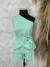 JAMILI - CONJUNTO BLUSA NULA E SHORT (VERDE ÁGUA) - comprar online