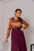 KATIA - CAMISA DE CETIM SEDA (BEGE ESCURO)