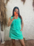 FRIDA - CONJUNTO COLETE E SHORT SAIA (AZUL TURQUESA)