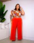 Calça pantalona lastex plus size - comprar online
