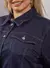 Jaqueta jeans denim escuro plus size - Toda Toda Plus Size