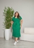 Conjunto malha canelada blusa e saia plus size - comprar online