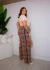 Calça reta animal print lastex plus size na internet