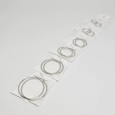 Tira x 6 Argollas Lisas (A.Q.)